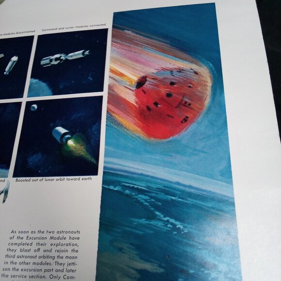 Vintage 60's NASA Space Poster Apollo Gemini Capsule Mercury Project RARE - Picture 5 of 7